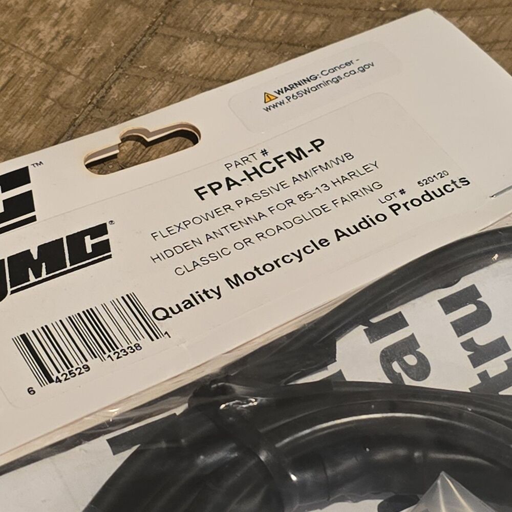 J&M Flexpower Hide-A-Way Passive AM/FM/WB Antenna #FPA-HCFM-P Harley Davidson - Picture 2 of 3